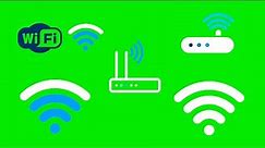 Wi-Fi signal, free Wi Fi icons animated green screen video