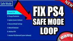 How to FIX PS4 Safe MODE LOOP! (5 BEST METHODS) (2019 Help Tutorial)