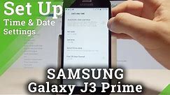 How to Change Time on SAMSUNG Galaxy J3 Prime - Set Up Time & Date Settings |HardReset.Info