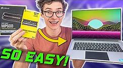 How To Add More RAM & SSD Storage To Your Laptop - QUICK & EASY! (DDR4/DDR5 PCIE GEN 4 m.2) | AD