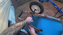 DIY How to replace wooden wheelbarrow handles and upgrade them to steel handles
