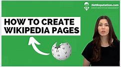 How To Create A Wikipedia Page