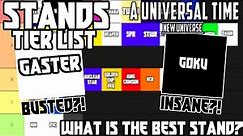 The *BEST* Stand Tier List In A Universal Time | What Is The Best Stand In AUT | AUT Stand Tier List