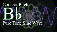 Sine Wave B Flat Note Concert Pitch Pure Tone