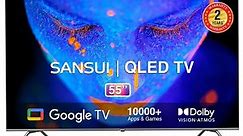 SANSUI JSW55GSQLED 55 inch 4K Ultra HD Smart QLED Google TV Rs.36,990 Review | Unboxing | New Best