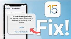 Unable to Verify Update iOS 15 & iOS 16? Here is the Fix