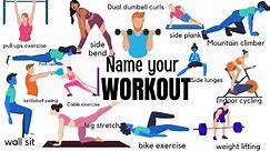 Exercises Names | Workout Moves | English vocabulary