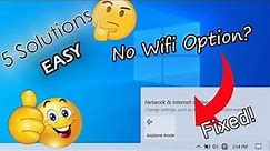 Fix Wifi Not Showing in Windows 10 Settings | Fix Missing Wifi | 100% Working✔✅