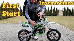 Dirt Bike 50cc - First Start - Instructions - Gazelle Mini Cross from Nitro Motors