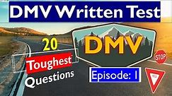 California DMV Written Test 2024 - 20 Toughest Questions Unveiled!