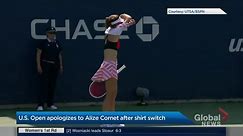 U.S. Open apologizes to tennis player who fixed her shirt