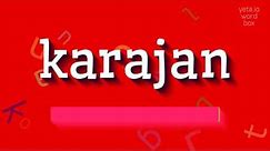HOW TO SAY KARAJAN? #karajan