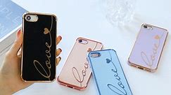 iphone se iphone 7/8 cute case forwomen girls luxury plating
