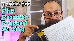 How to write a research proposal | 7 Hacks for success