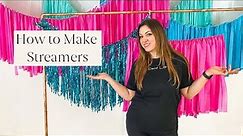 How to Make Ceiling Streamers | DIY Fringe Backdrop for Parties
