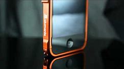 bumper case protector orange billet aluminum for iPhone 4 /4s by Alumania