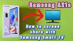 how to connect Samsung A21s with Samsung Smart TV 📺 ( smart view settings )
