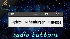 Java radio buttons 🔘
