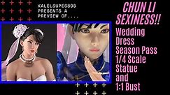 CHUN LI Sexiness!! Chun Li Wedding Dress Season Pass statue AND Life Sized Bust by PCS