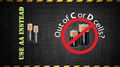 Run out of C - D cells ? use AA battery Instead