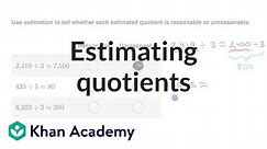 Estimating quotients