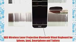 AGS Wireless Laser Projection Bluetooth Vitual Keyboard for Iphone Ipad Smartphone and Tablets