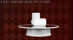 3/4" PVC Fittings 3 Way (10-Pack), Furniture Grade PVC Pipe Connector 3/4 Inch PVC Elbow for All DIY PVC Structure and Frames, UV Resistant, Fits 3/4" Sch 40 PVC Pipes