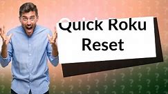 How do I reset my Roku device?