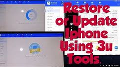 |How To Use 3utools in Order to Restore or Update Iphone|Best Alternate of Itunes|