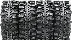 HOBBYSOUL 4pcs RC 1.9 Mud-Terrain Tires Height 121mm/4.75inch Tyres For 1/10 Crawler FCX10 Traxxas TRX4 Axial SCX10 Pro SCX10 UTB18 Redcat Gen8