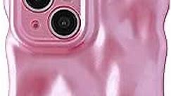 Caseative Water Ripple Wave Pattern Candy Color Soft Compatible with iPhone Case (Light Pink,iPhone 12 Pro Max)