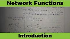 Introduction | Network Functions | Electrical Networks / Circuit Theory and Networks