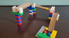 Marble Run with Lego Duplo and Paper Towel Rolls