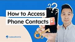 iOS How to Access Contacts and Address Book (Contacts Framework)