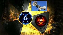 Nuclear Evacuation alarm with Nuclear Alarm Siren with Siren Alert Alarm sound in the WAR and other.