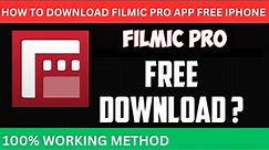 How To Download Filmic Pro App Free iPhone IOS