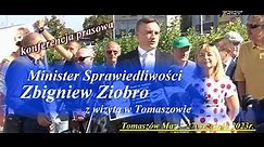 Konferencja prasowa - Minister Sprawiedliwości - Zbigniew Ziobro z wizytą w Tomaszowie Maz.
