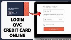 How To Login QVC Credit Card Online Account 2024 | QCard Sign In Guide