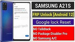 Samsung A21s Frp Bypass Android 12 | Samsung A21s Frp unlock tool |Google Account Remove Samsung Frp