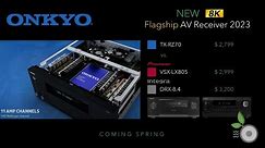Onkyo new Flagship TX-RZ70 11.2 8K AV Receiver vs Integra DRX-8.4, Pioneer ELITE VSX-LX805 + range