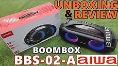 UNBOXING E REVIEW BOOMBOX AIWA BBS 02 A