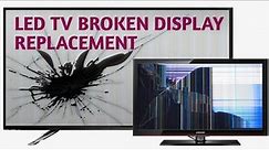 how to fix LCD/LED tv broken or (cracked panel).....📺📺📺