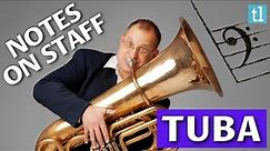 Tuba Notes On Staff