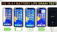 iPhone X Vs iPhone Xr Vs iPhone 11 Vs iPhone 13 - iOS 16.4.1 Battery Life Drain Test