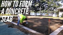 How to form a concrete slab