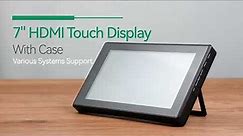 Waveshare 7inch HDMI LCD (H) (with case) Capacitive Touch Screen LCD, 1024×600, HDMI, IPS