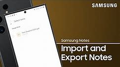 Import and export your Samsung Notes with Google Drive | Samsung US