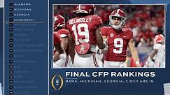 2021 College Football Playoff field revealed: Final rankings, schedule