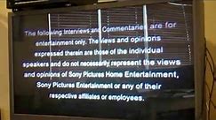 Sony Pictures Home Entertainment Interviews/Commentary Screens History (2003-2017)