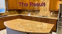 Solarius Granite Kitchen Countertop Before and After #kitchen #granite#solarius